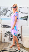 Splash Of Color Sheer Italian Dress-100 Sleeveless Tops-moda italia-Coastal Bloom Boutique, find the trendiest versions of the popular styles and looks Located in Indialantic, FL