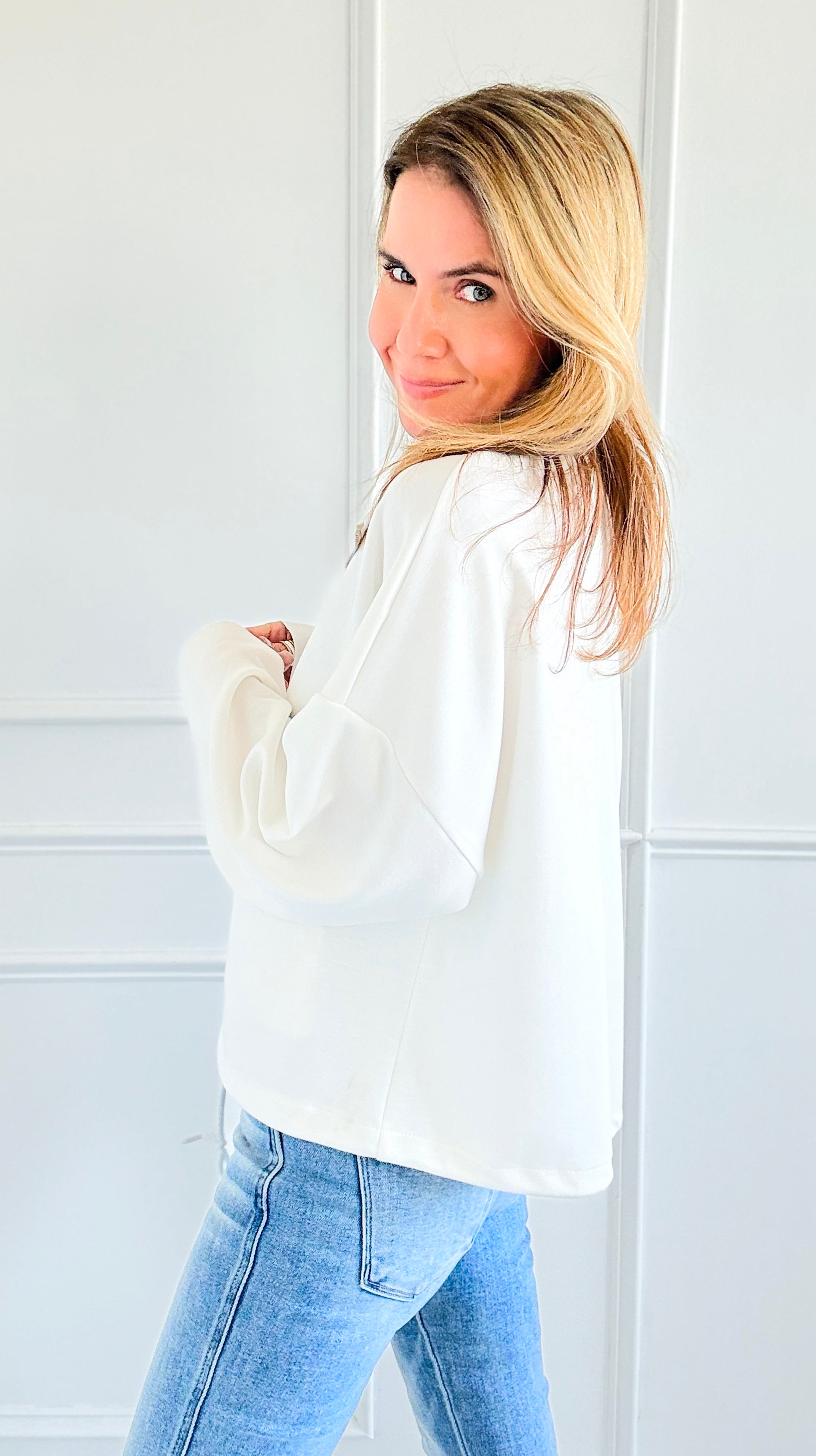 Elevated Ease Italian Zip-Up-160 Jackets-Italianissimo-Coastal Bloom Boutique, find the trendiest versions of the popular styles and looks Located in Indialantic, FL