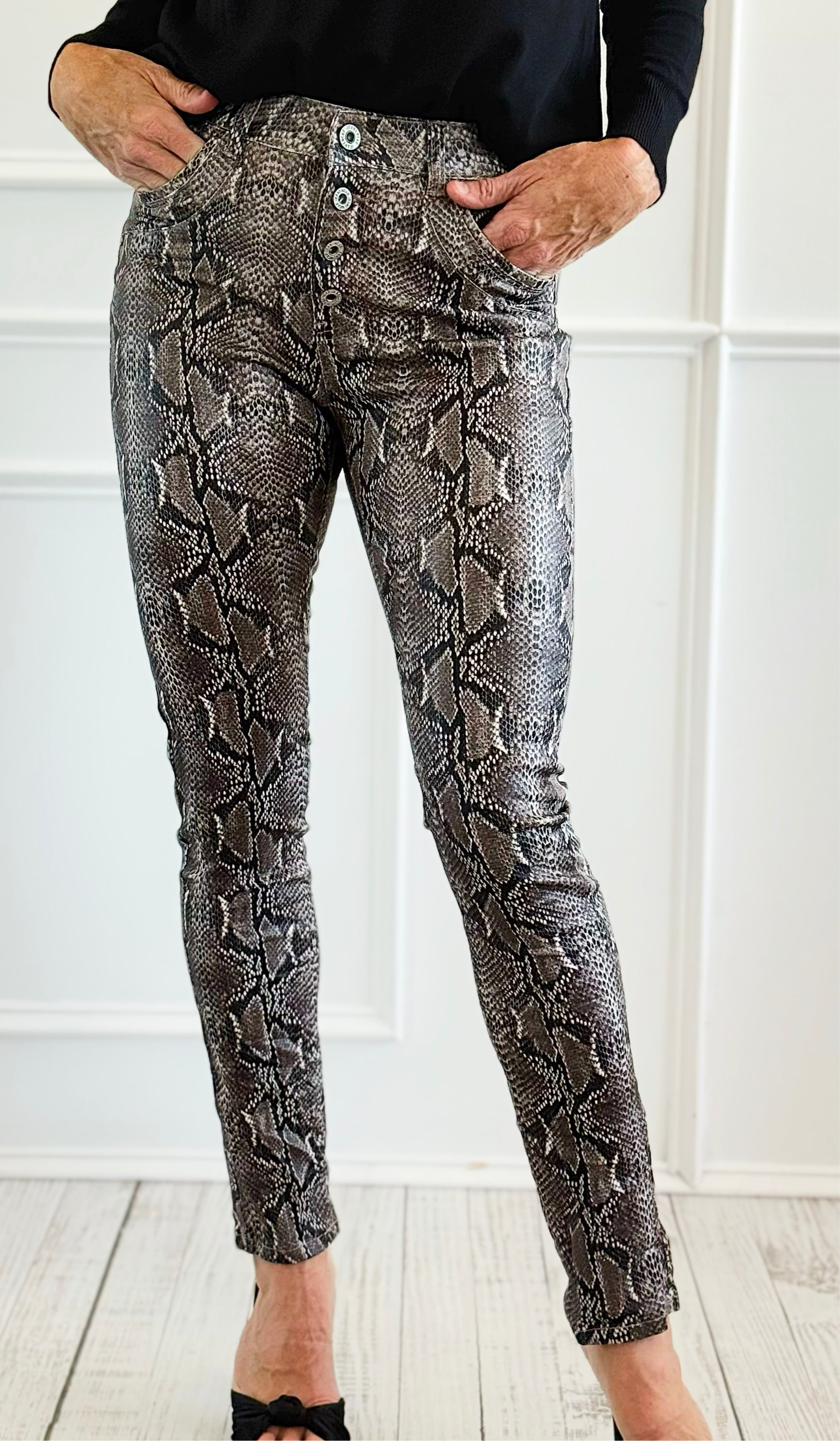 Serpent Shine Pants-Pants-SASU UNICORN-Coastal Bloom Boutique, find the trendiest versions of the popular styles and looks Located in Indialantic, FL