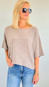 Winter in Amalfi Italian Top - Ash Mocha-140 Sweaters-Italianissimo-Coastal Bloom Boutique, find the trendiest versions of the popular styles and looks Located in Indialantic, FL