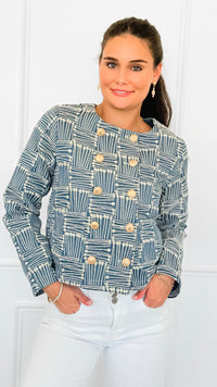 Weekend Muse Canvas Jacket-160 Jackets-VOY-Coastal Bloom Boutique, find the trendiest versions of the popular styles and looks Located in Indialantic, FL