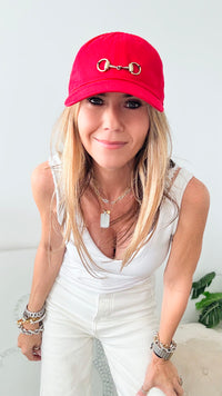 CB Custom Horsebit Baseball Cap-260 Other Accessories-Holly-Coastal Bloom Boutique, find the trendiest versions of the popular styles and looks Located in Indialantic, FL