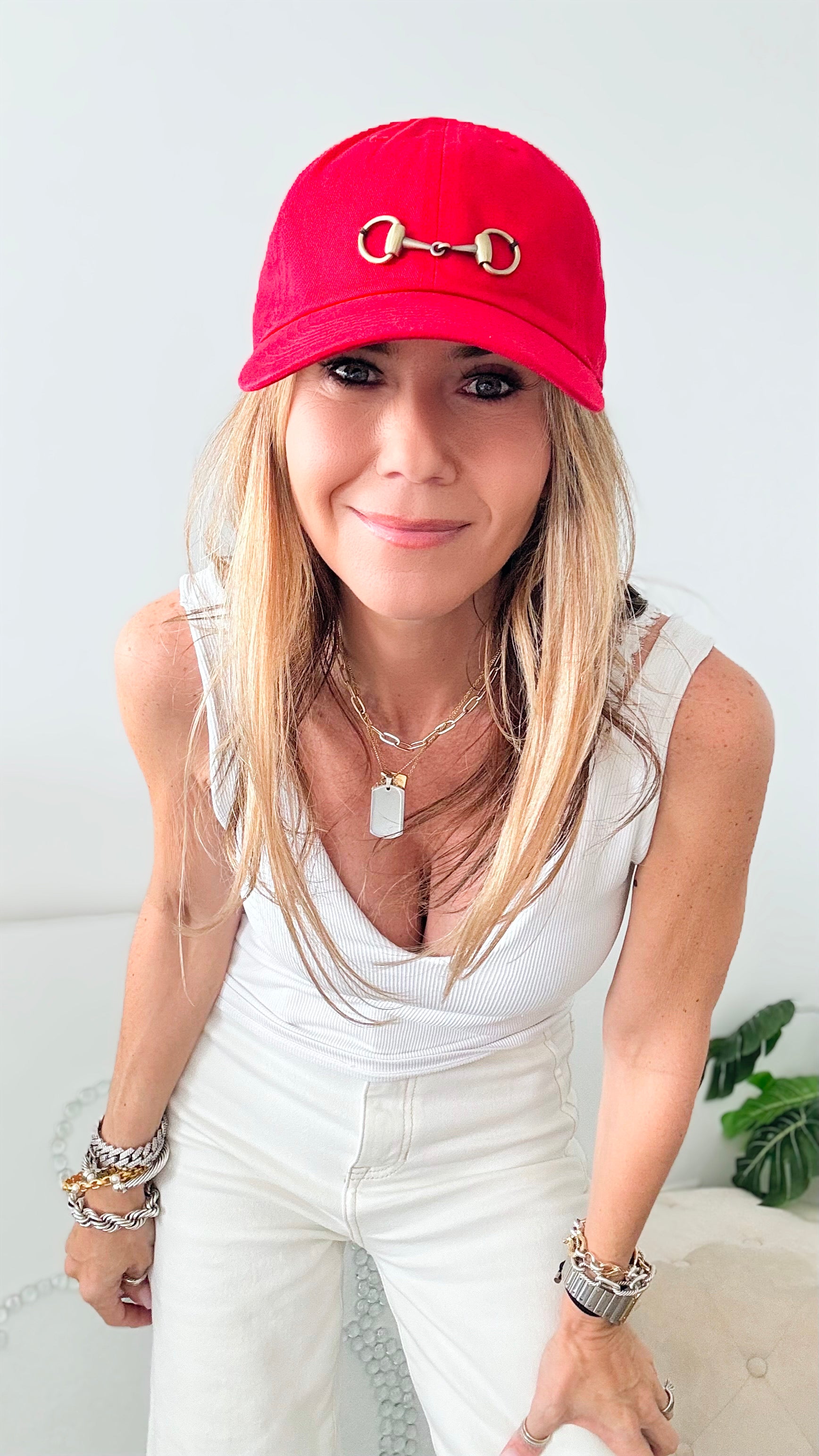 CB Custom Horsebit Baseball Cap-260 Other Accessories-Holly-Coastal Bloom Boutique, find the trendiest versions of the popular styles and looks Located in Indialantic, FL