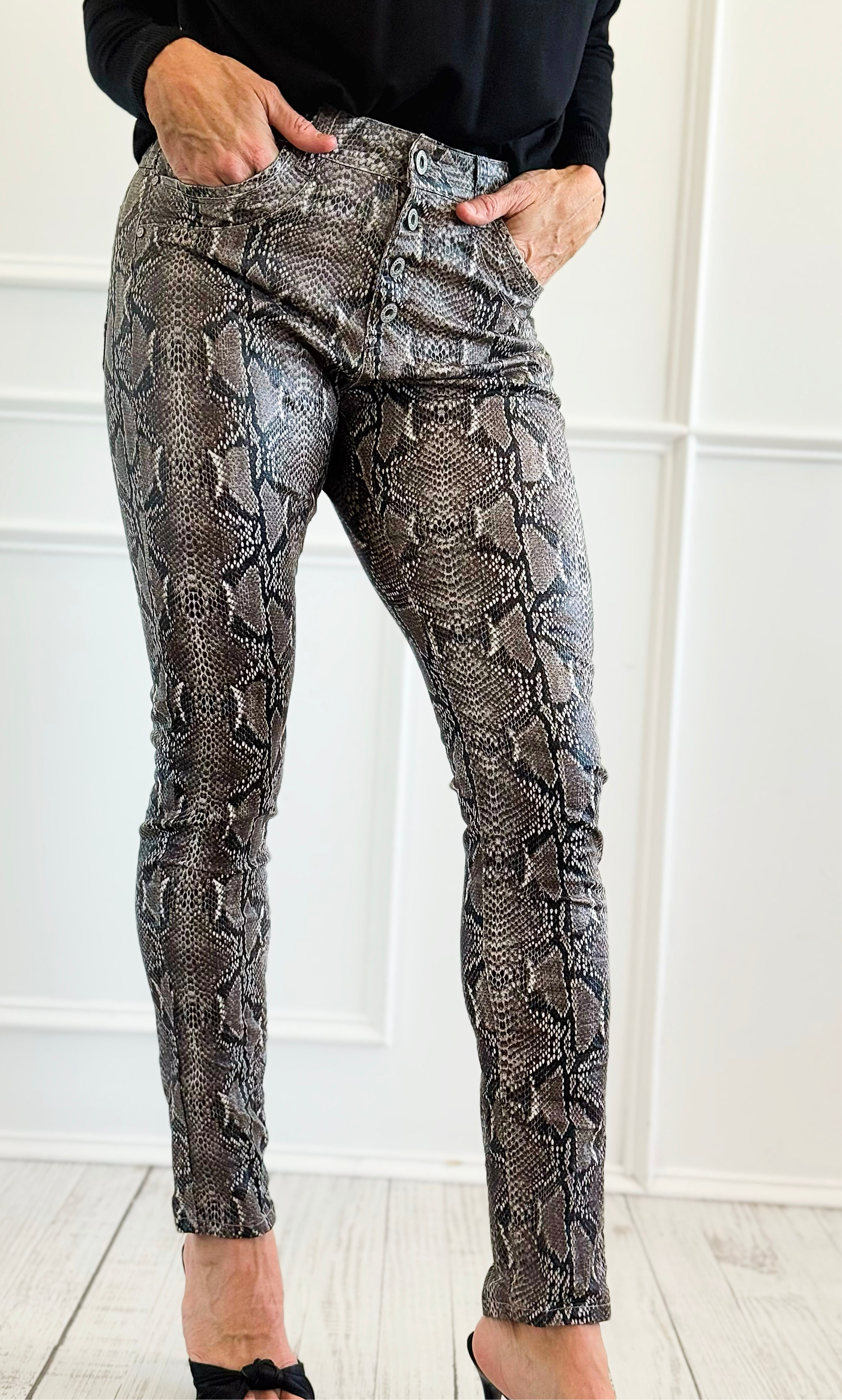 Serpent Shine Pants-Pants-SASU UNICORN-Coastal Bloom Boutique, find the trendiest versions of the popular styles and looks Located in Indialantic, FL