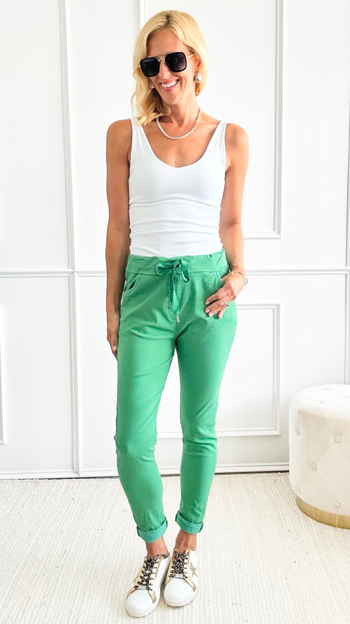 Love Endures Italian Jogger - Kelly Green-180 Joggers-Germany-Coastal Bloom Boutique, find the trendiest versions of the popular styles and looks Located in Indialantic, FL