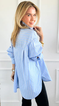 Bacall City Lines Italian Long Sleeve Top-110 Long Sleeve Tops-TATTOO Z-Coastal Bloom Boutique, find the trendiest versions of the popular styles and looks Located in Indialantic, FL