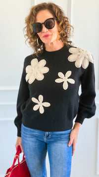 Floral Whispers of Elegance-140 Sweaters-Original USA-Coastal Bloom Boutique, find the trendiest versions of the popular styles and looks Located in Indialantic, FL