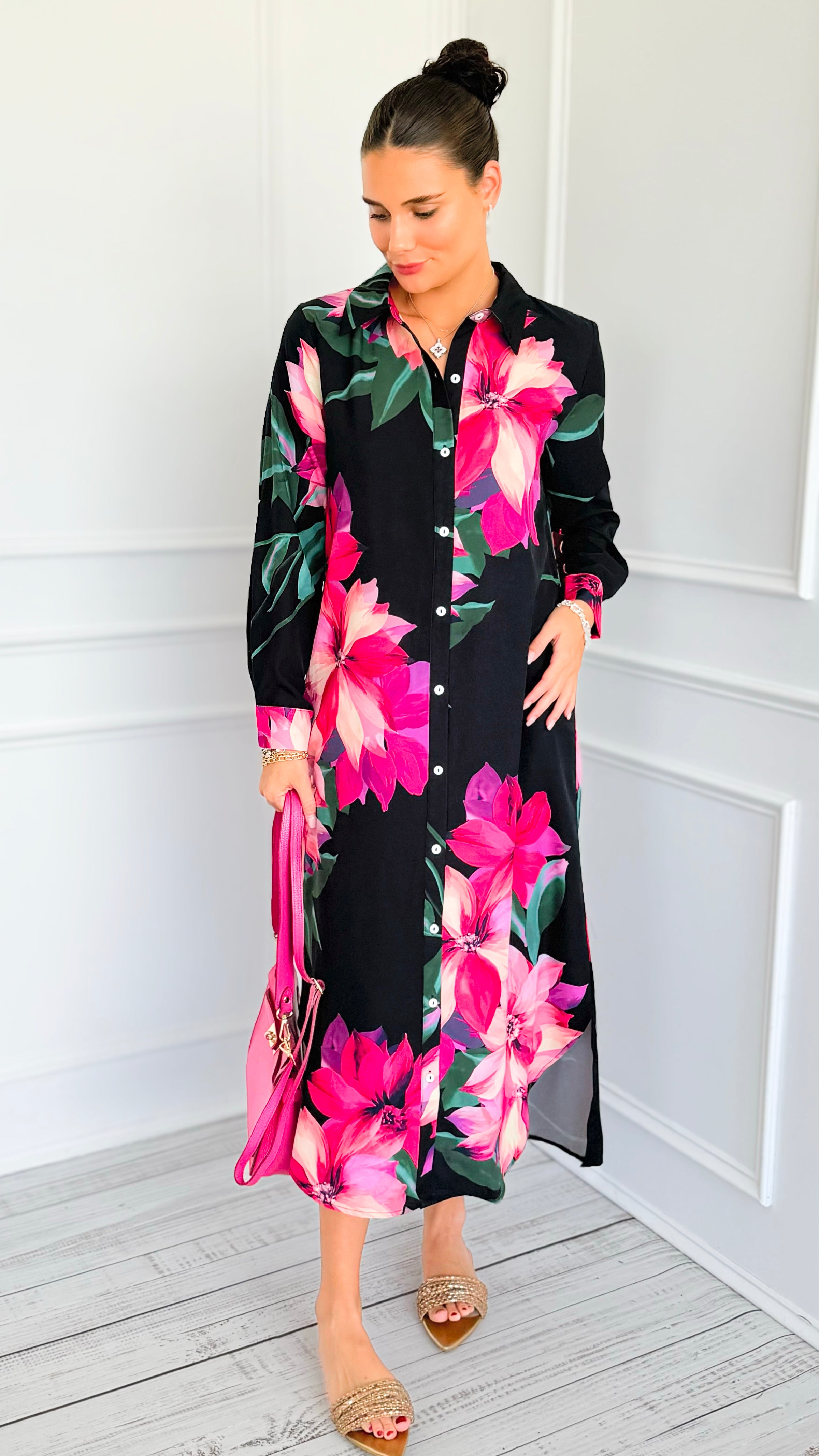 Island Bloom Midi Dress-200 Dresses/Jumpsuits/Rompers-JODIFL-Coastal Bloom Boutique, find the trendiest versions of the popular styles and looks Located in Indialantic, FL
