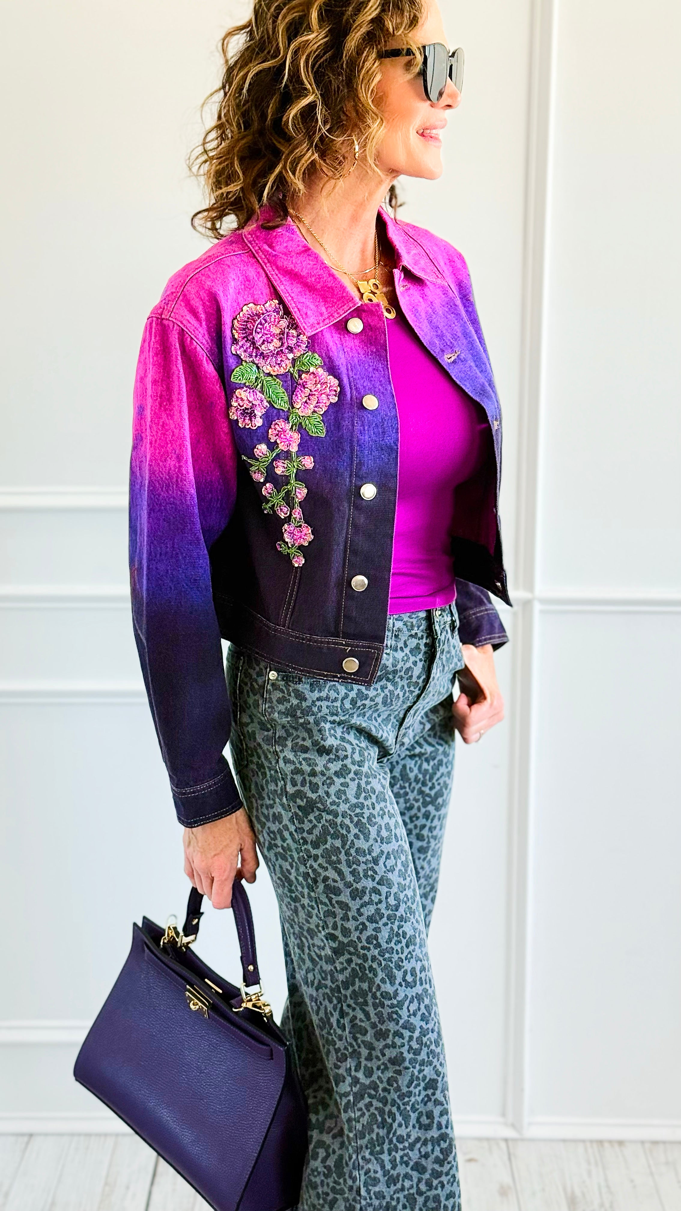 Urban Fade Button-Up Jacket-160 Jackets-JJ'S FAIRYLAND-Coastal Bloom Boutique, find the trendiest versions of the popular styles and looks Located in Indialantic, FL