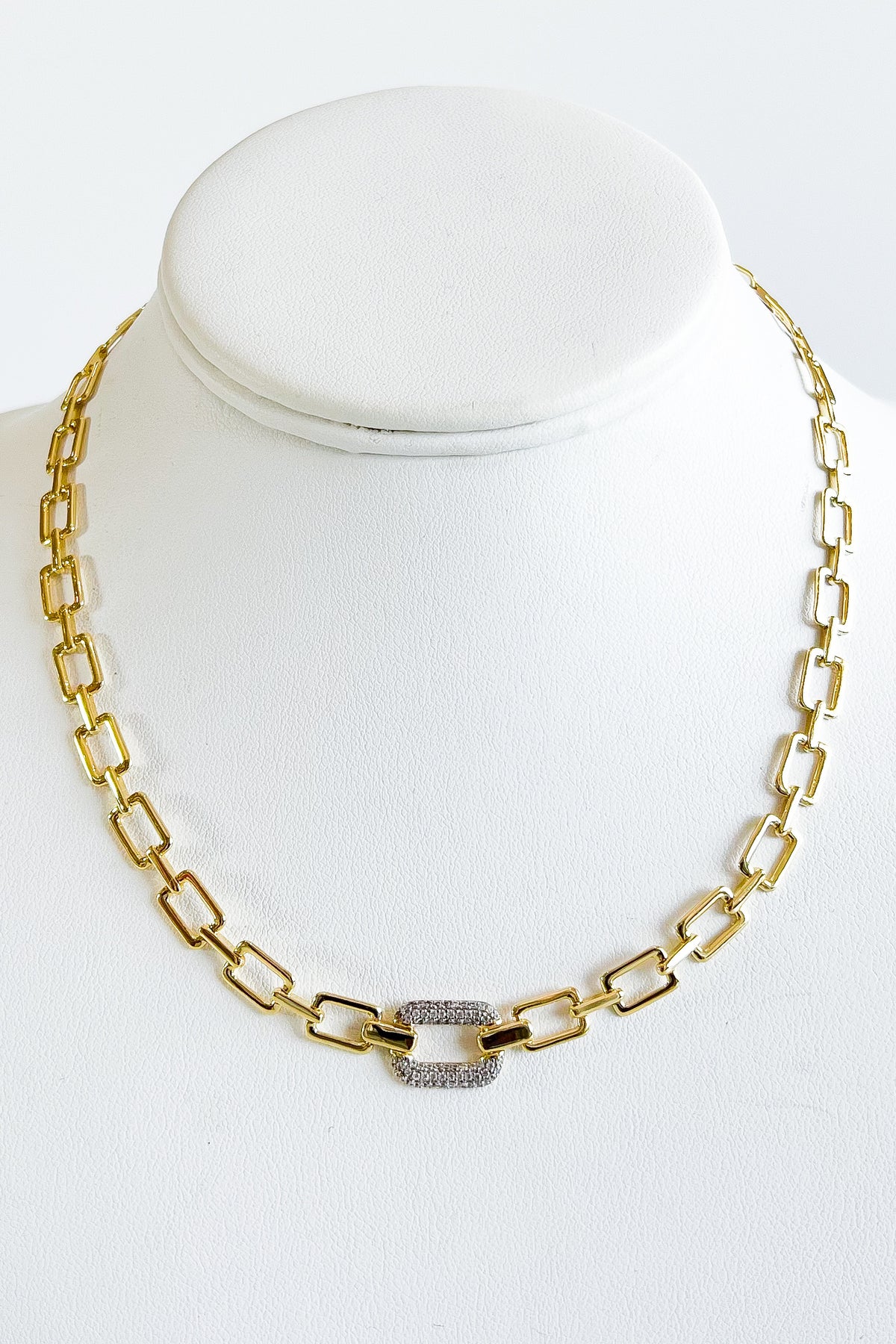 Sterling Silver Micropave Box Choker Chain Necklace-230 Jewelry-NEWNYC2-Coastal Bloom Boutique, find the trendiest versions of the popular styles and looks Located in Indialantic, FL