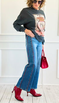 Line Up Denim Pants-170 Bottoms-Anniewear-Coastal Bloom Boutique, find the trendiest versions of the popular styles and looks Located in Indialantic, FL