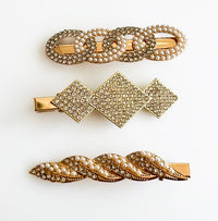 Pearl Embellished Snap Hair Pin Set-260 Other Accessories-Wona Trading-Coastal Bloom Boutique, find the trendiest versions of the popular styles and looks Located in Indialantic, FL
