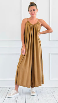 Barefoot Bliss Jumpsuit - Tobacco-200 Dresses/Jumpsuits/Rompers-V6-Coastal Bloom Boutique, find the trendiest versions of the popular styles and looks Located in Indialantic, FL
