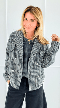 City Signal Bomber Jacket-160 Jackets-mystree-Coastal Bloom Boutique, find the trendiest versions of the popular styles and looks Located in Indialantic, FL