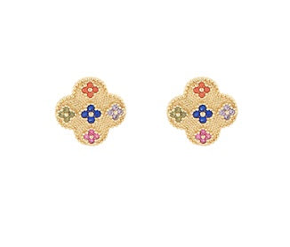 Golden Garden Stud Earrings-230 Jewelry-GS JEWELRY-Coastal Bloom Boutique, find the trendiest versions of the popular styles and looks Located in Indialantic, FL