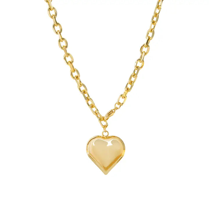 Gilded Heart Charm Necklace-230 Jewelry-Marlyn Schiff-Coastal Bloom Boutique, find the trendiest versions of the popular styles and looks Located in Indialantic, FL
