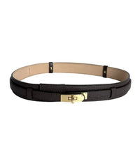 Heritage Lock Italian Leather Belt - THICK-110 Short Sleeve Tops-LE BORSETTE-Coastal Bloom Boutique, find the trendiest versions of the popular styles and looks Located in Indialantic, FL