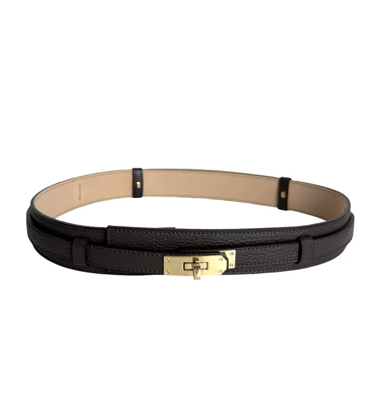 Heritage Lock Italian Leather Belt - THICK-110 Short Sleeve Tops-LE BORSETTE-Coastal Bloom Boutique, find the trendiest versions of the popular styles and looks Located in Indialantic, FL