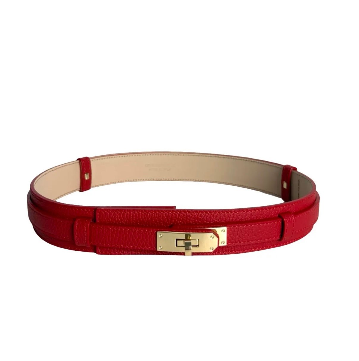 Heritage Lock Italian Leather Belt - THICK-110 Short Sleeve Tops-LE BORSETTE-Coastal Bloom Boutique, find the trendiest versions of the popular styles and looks Located in Indialantic, FL