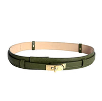 Heritage Lock Italian Leather Belt - THICK-110 Short Sleeve Tops-LE BORSETTE-Coastal Bloom Boutique, find the trendiest versions of the popular styles and looks Located in Indialantic, FL