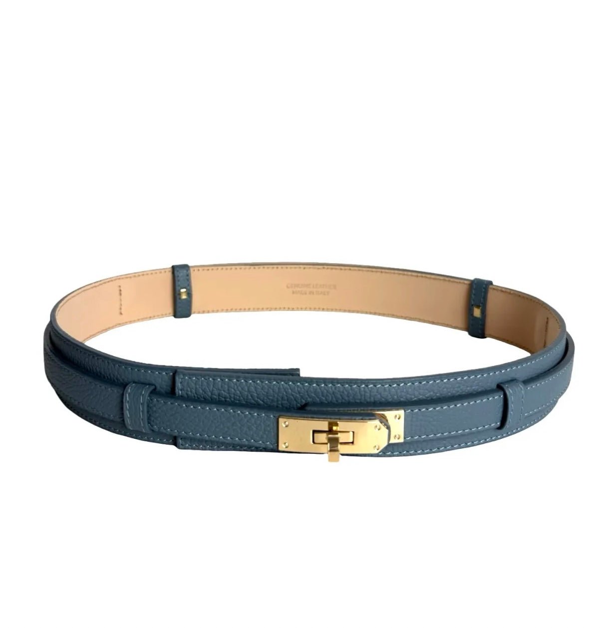 Heritage Lock Italian Leather Belt - THICK-110 Short Sleeve Tops-LE BORSETTE-Coastal Bloom Boutique, find the trendiest versions of the popular styles and looks Located in Indialantic, FL