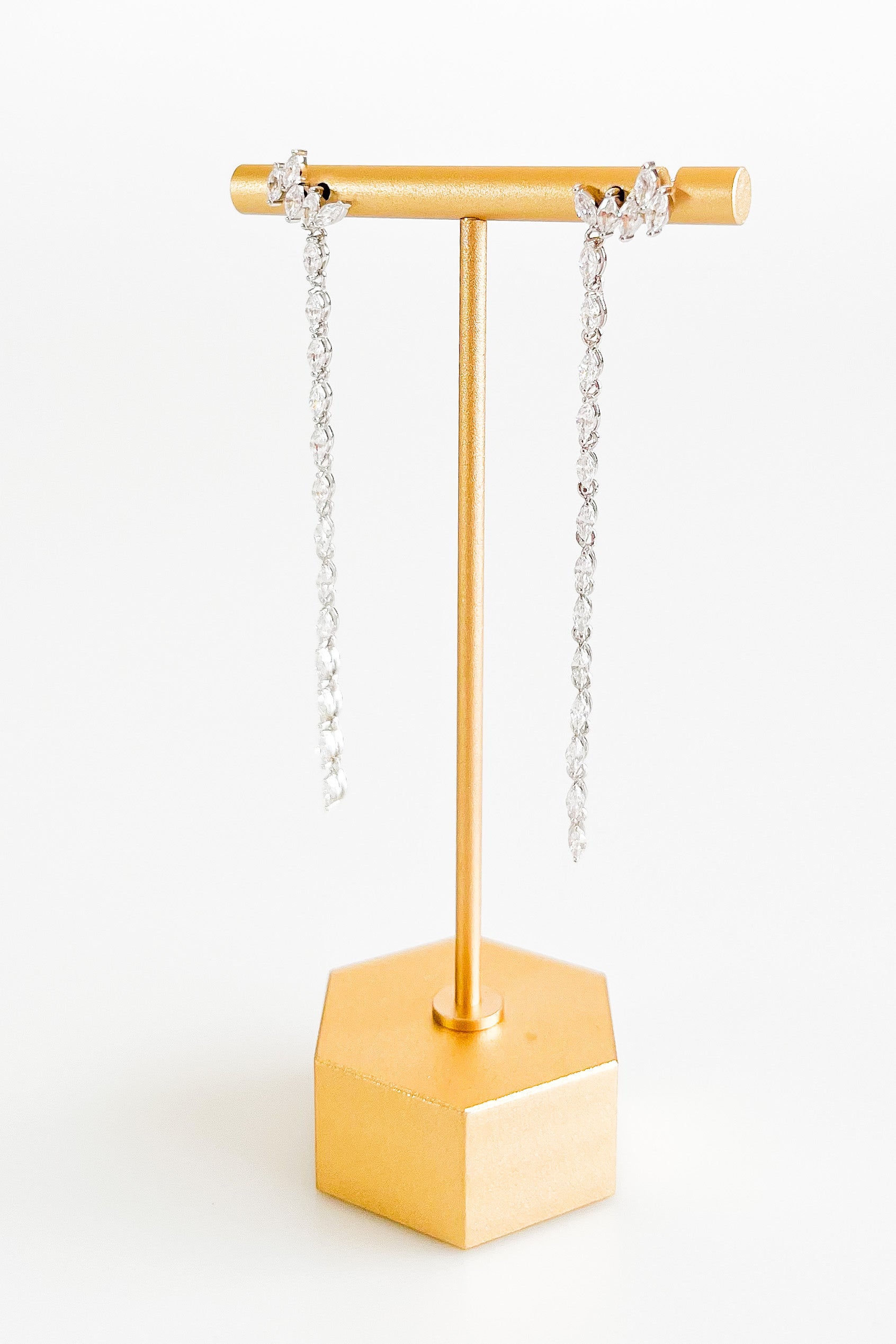 Sterling Silver CZ Pear Dangle Earring-230 Jewelry-NYC-Coastal Bloom Boutique, find the trendiest versions of the popular styles and looks Located in Indialantic, FL