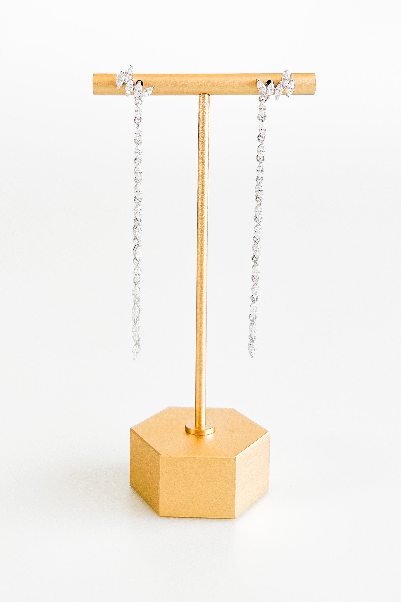 Sterling Silver CZ Pear Dangle Earring-230 Jewelry-NYC-Coastal Bloom Boutique, find the trendiest versions of the popular styles and looks Located in Indialantic, FL