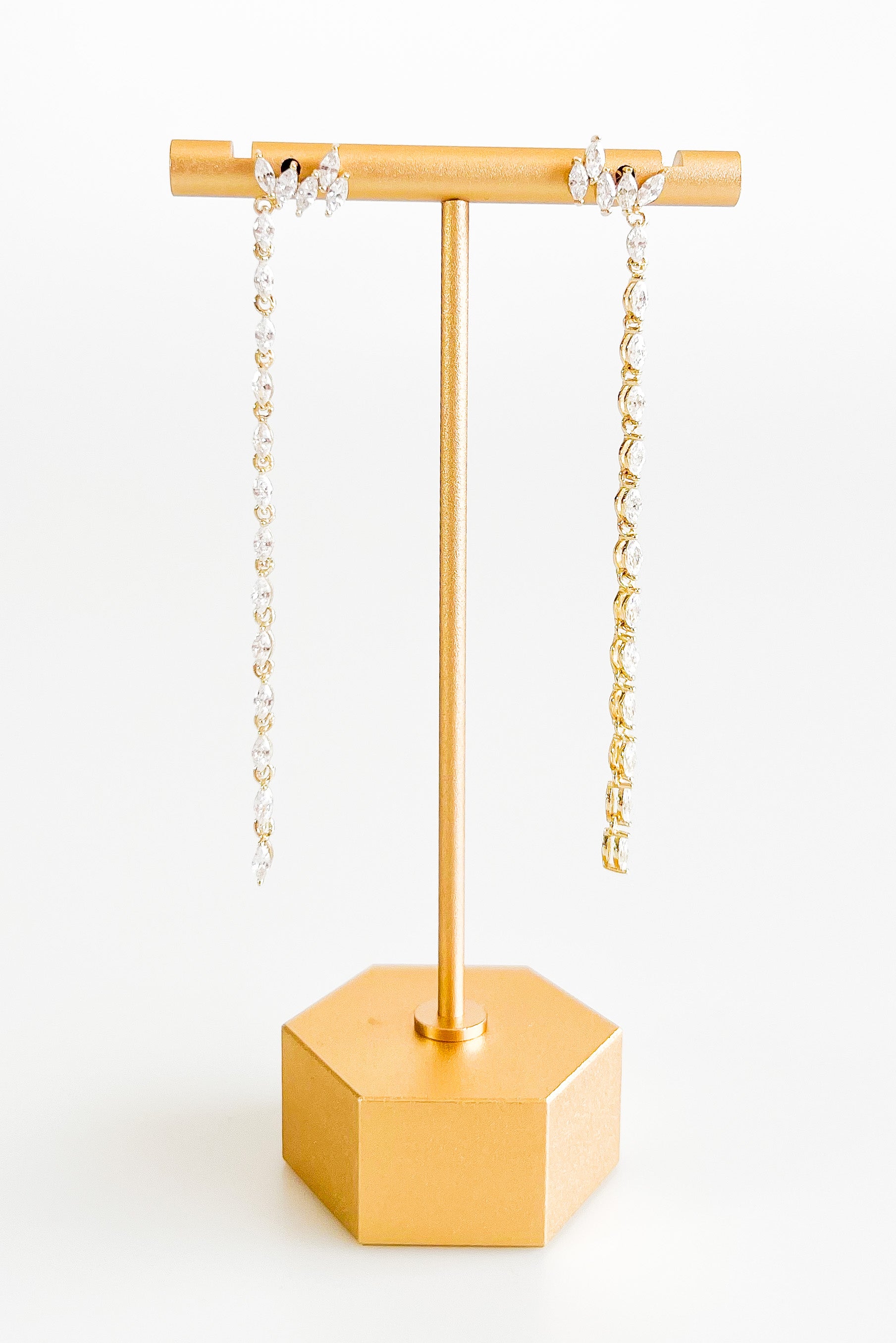 Sterling Silver CZ Pear Dangle Earring-230 Jewelry-NYC-Coastal Bloom Boutique, find the trendiest versions of the popular styles and looks Located in Indialantic, FL