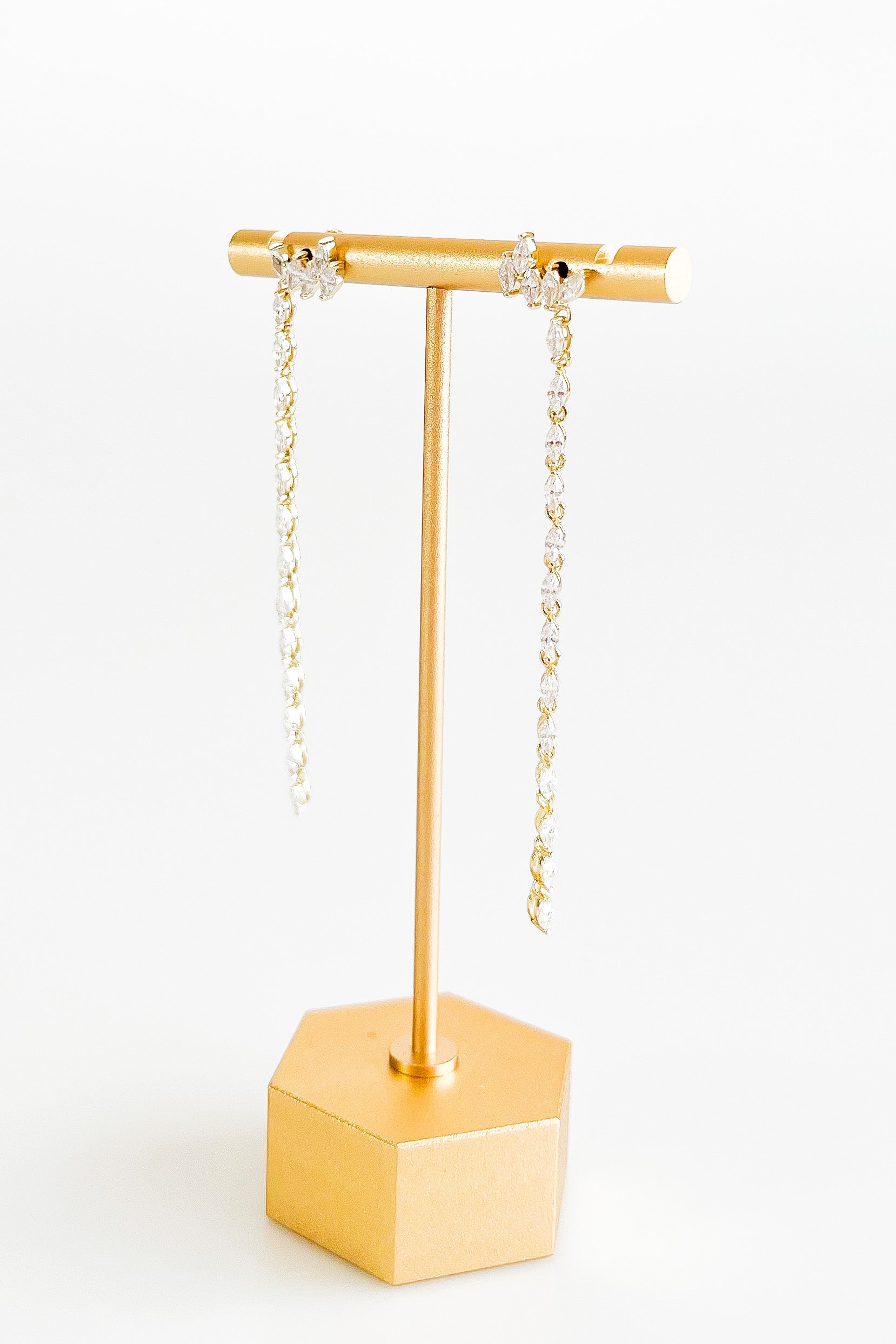 Sterling Silver CZ Pear Dangle Earring-230 Jewelry-NYC-Coastal Bloom Boutique, find the trendiest versions of the popular styles and looks Located in Indialantic, FL