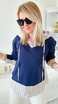 Love at First Sight Pinstripe Top-130 Long Sleeve Tops-Joh Apparel-Coastal Bloom Boutique, find the trendiest versions of the popular styles and looks Located in Indialantic, FL