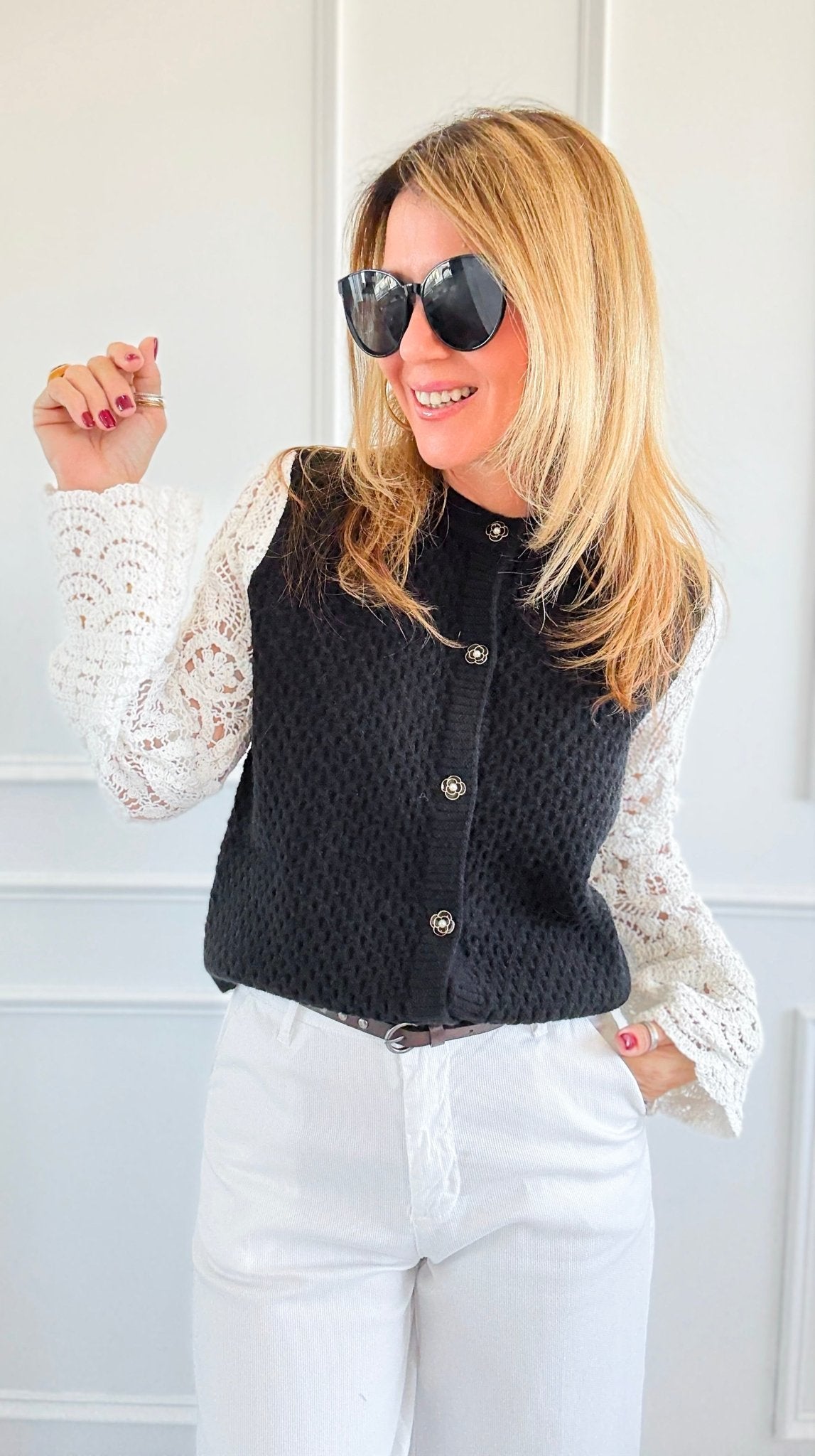 Layers of Effortless Elegance Sweater Cardigan-150 Cardigans/Layers-Original USA-Coastal Bloom Boutique, find the trendiest versions of the popular styles and looks Located in Indialantic, FL