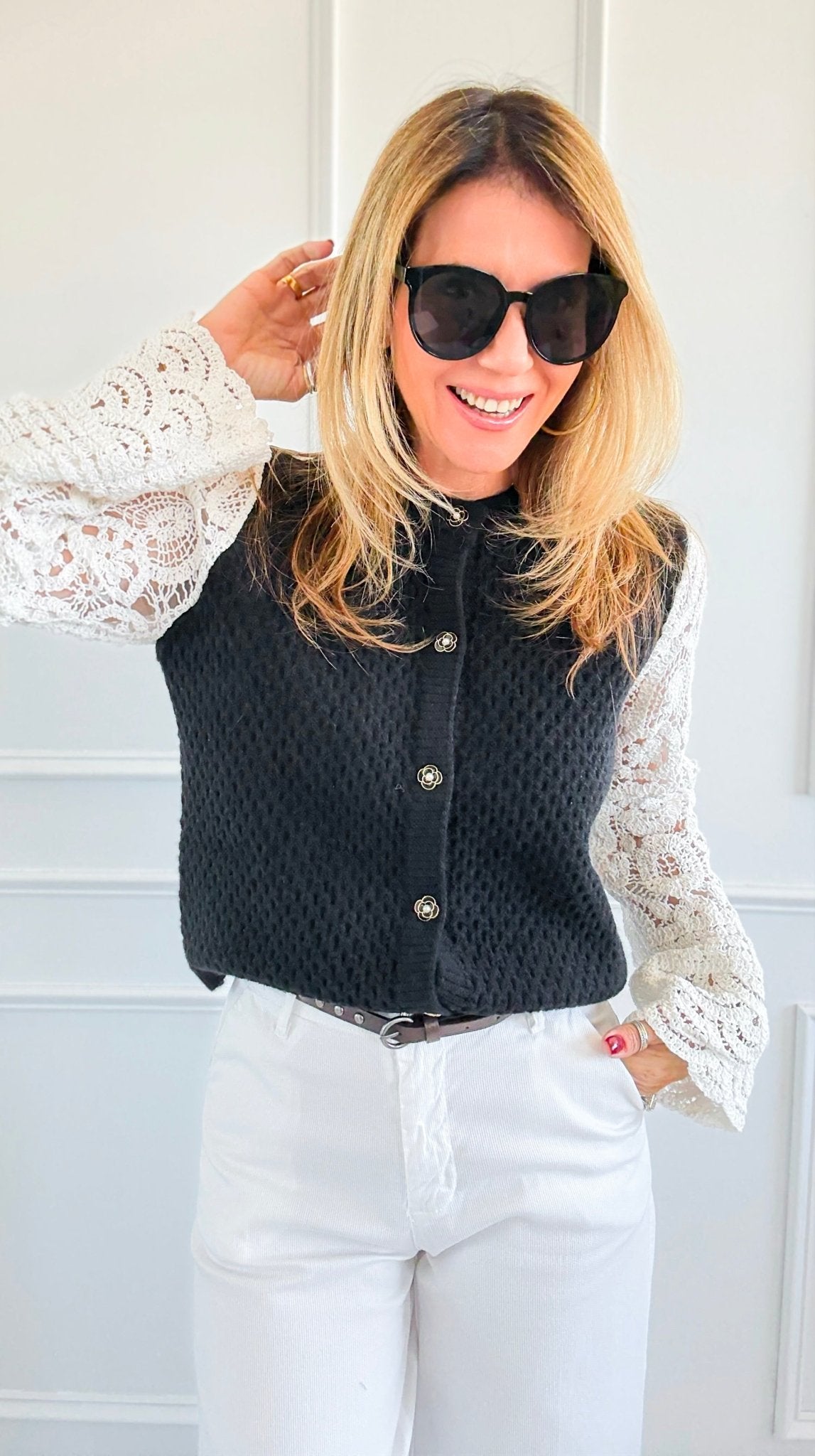 Layers of Effortless Elegance Sweater Cardigan-150 Cardigans/Layers-Original USA-Coastal Bloom Boutique, find the trendiest versions of the popular styles and looks Located in Indialantic, FL