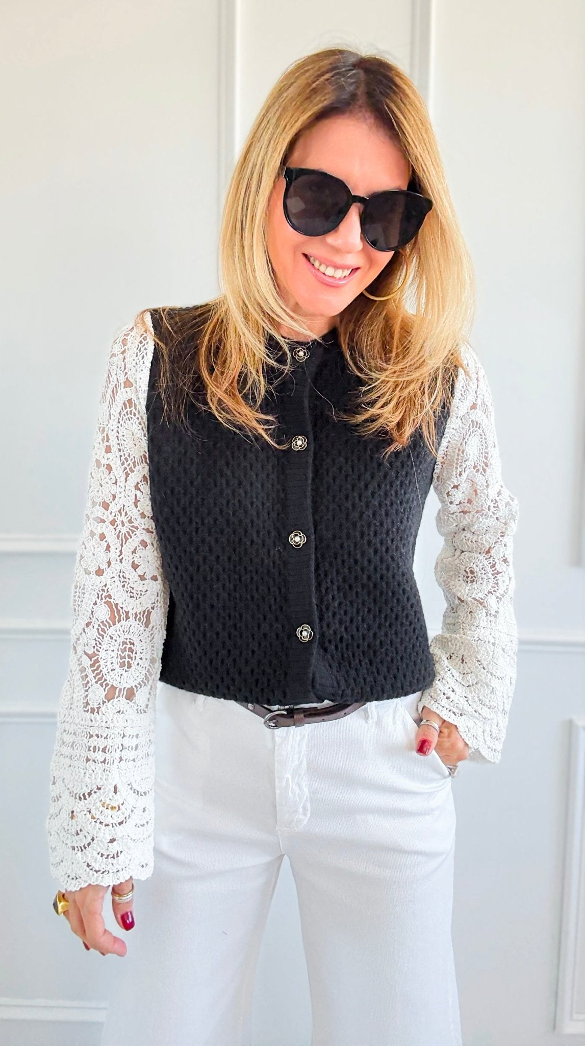 Layers of Effortless Elegance Sweater Cardigan-150 Cardigans/Layers-Original USA-Coastal Bloom Boutique, find the trendiest versions of the popular styles and looks Located in Indialantic, FL