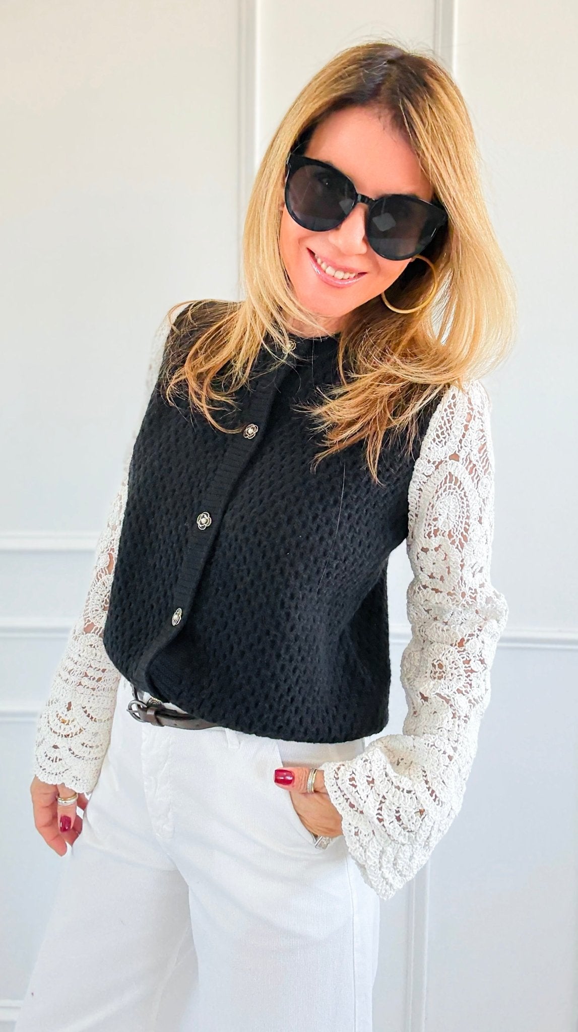 Layers of Effortless Elegance Sweater Cardigan-150 Cardigans/Layers-Original USA-Coastal Bloom Boutique, find the trendiest versions of the popular styles and looks Located in Indialantic, FL