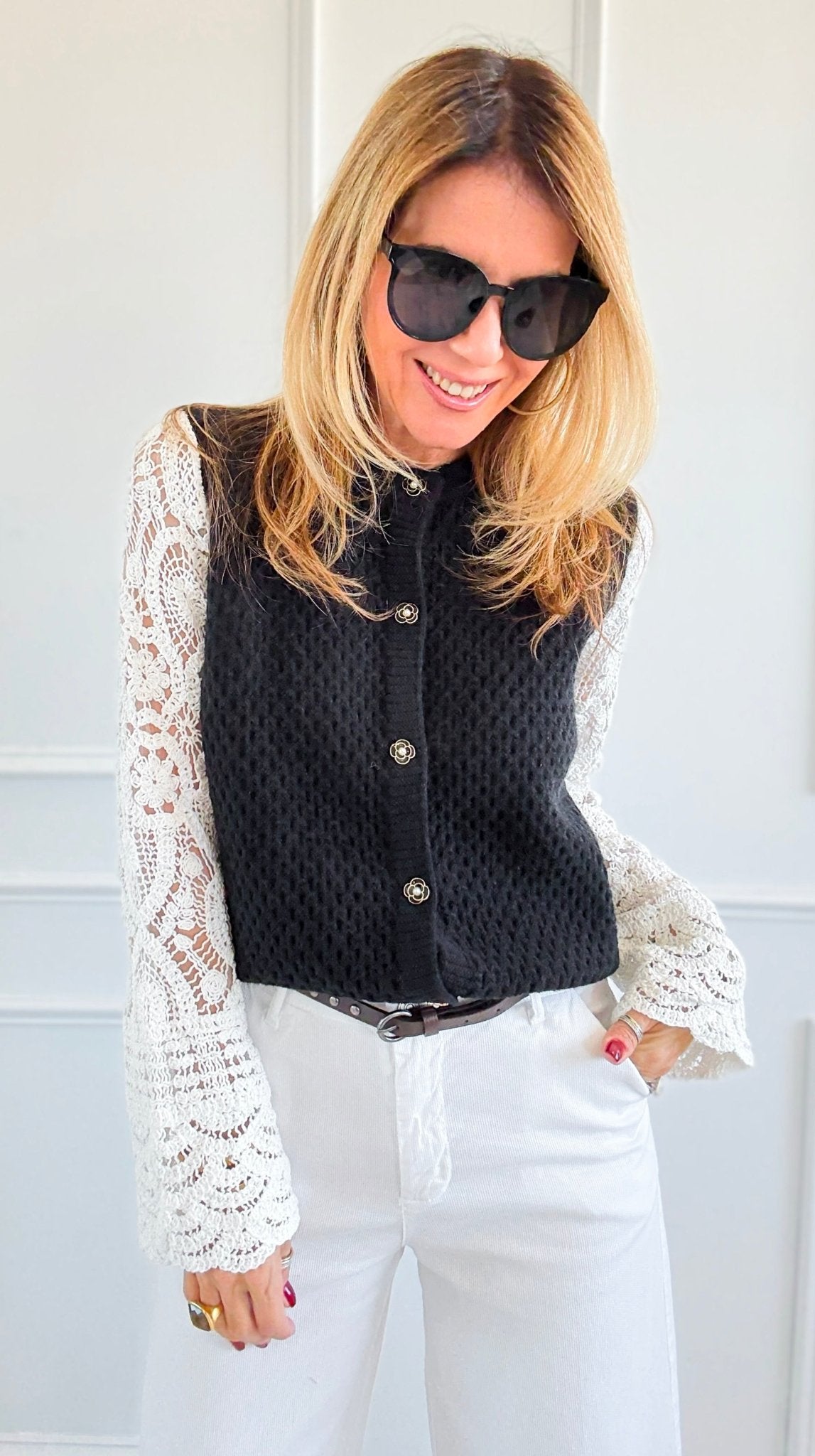 Layers of Effortless Elegance Sweater Cardigan-150 Cardigans/Layers-Original USA-Coastal Bloom Boutique, find the trendiest versions of the popular styles and looks Located in Indialantic, FL