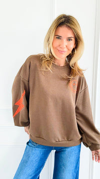 Lightning Smile Italian Sweatshirt-110 Long Sleeve Tops-LAVVIA-Coastal Bloom Boutique, find the trendiest versions of the popular styles and looks Located in Indialantic, FL