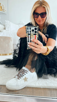 CB Wild Stars Lace Up Sneakers-250 Shoes-PMK Shoes-Coastal Bloom Boutique, find the trendiest versions of the popular styles and looks Located in Indialantic, FL