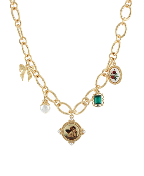 Angel Eyes Charm Necklace-230 Jewelry-GS JEWELRY-Coastal Bloom Boutique, find the trendiest versions of the popular styles and looks Located in Indialantic, FL