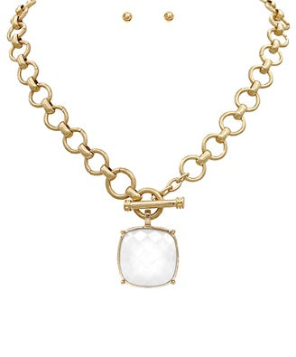 Radiant Glow Pendant - White-230 Jewelry-GS JEWELRY-Coastal Bloom Boutique, find the trendiest versions of the popular styles and looks Located in Indialantic, FL