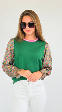 Fiesta Bloom Sweater-110 Short Sleeve Tops-THML-Coastal Bloom Boutique, find the trendiest versions of the popular styles and looks Located in Indialantic, FL