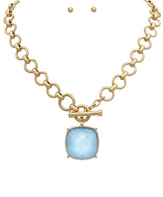 Radiant Glow Pendant - Icy Blue-230 Jewelry-GS JEWELRY-Coastal Bloom Boutique, find the trendiest versions of the popular styles and looks Located in Indialantic, FL