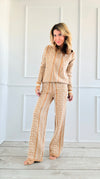 Greek Luxe Lounge Set-210 Loungewear/Sets-Chasing Bandits-Coastal Bloom Boutique, find the trendiest versions of the popular styles and looks Located in Indialantic, FL