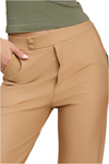 Signature Mid-Rise Ponte Pants - Khaki-170 Bottoms-YELETE-Coastal Bloom Boutique, find the trendiest versions of the popular styles and looks Located in Indialantic, FL