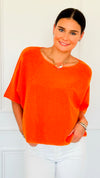Winter in Amalfi Italian Top - Tangerine-140 Sweaters-Italianissimo-Coastal Bloom Boutique, find the trendiest versions of the popular styles and looks Located in Indialantic, FL
