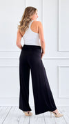 Wide Leg Pants - Black-170 Bottoms-Chatoyant-Coastal Bloom Boutique, find the trendiest versions of the popular styles and looks Located in Indialantic, FL