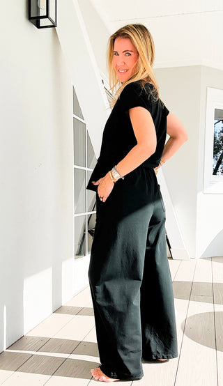 Alys French Terry Italian Pant- Black