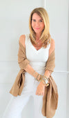 Chic Italian Scarf- Camel-260 Other Accessories-NSP/PORCIENTO-Coastal Bloom Boutique, find the trendiest versions of the popular styles and looks Located in Indialantic, FL
