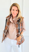Talk of the Town Plaid Vest-160 Jackets-JODIFL-Coastal Bloom Boutique, find the trendiest versions of the popular styles and looks Located in Indialantic, FL