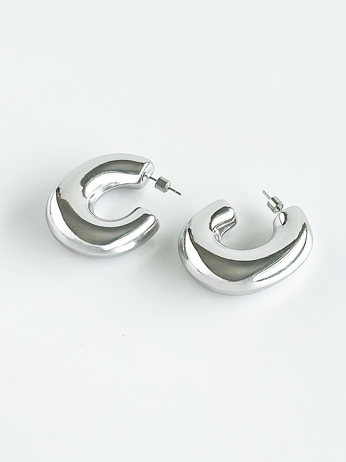 Stainless Steel Hoops Earrings-230 Jewelry-NYW-Coastal Bloom Boutique, find the trendiest versions of the popular styles and looks Located in Indialantic, FL