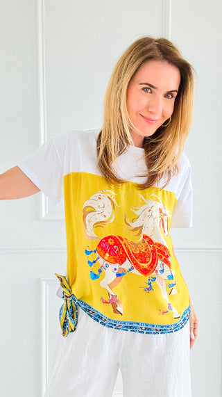 Golden Gallop Italian Top-110 short Sleeve Top-IT UNIQ-Coastal Bloom Boutique, find the trendiest versions of the popular styles and looks Located in Indialantic, FL